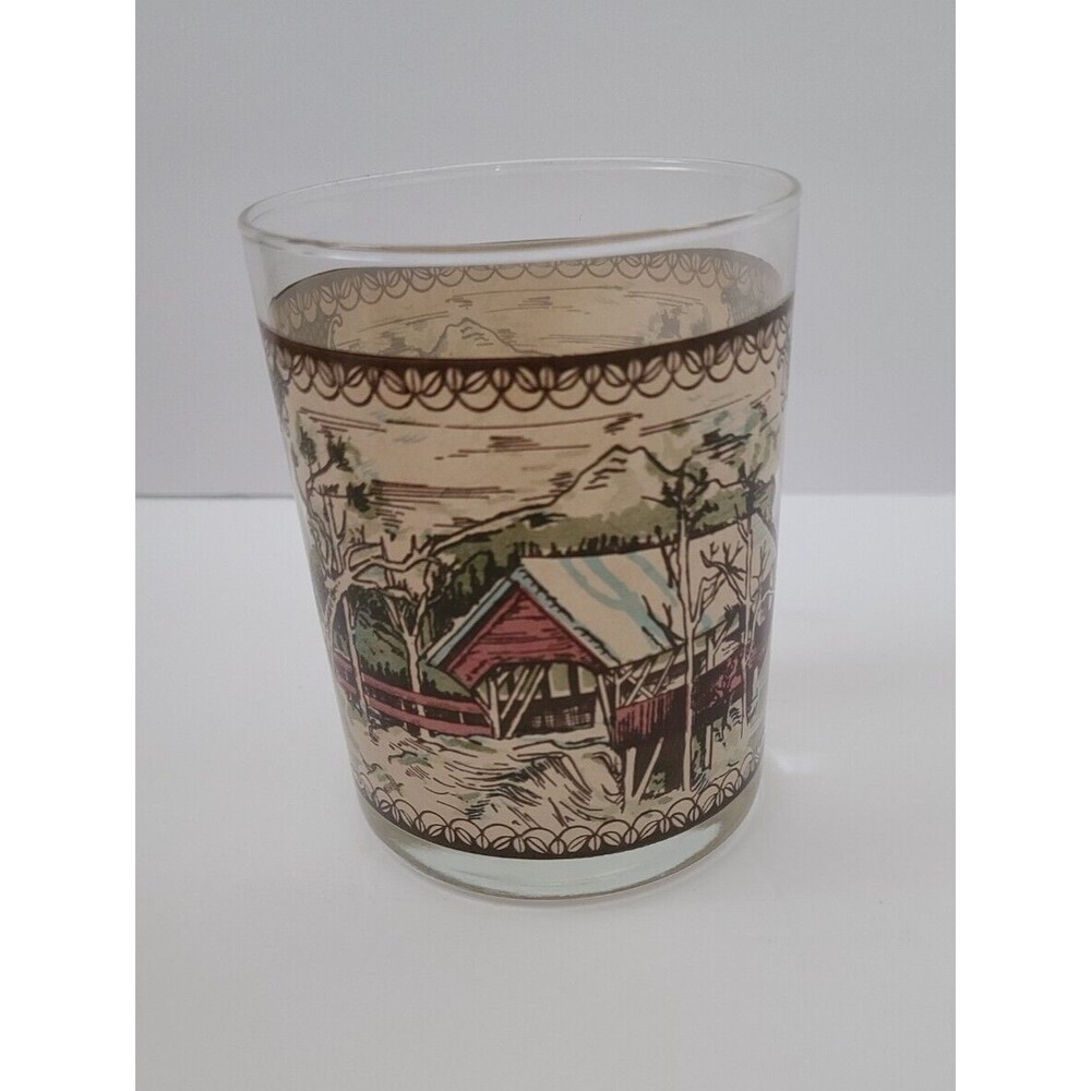 Vintage Johnson Brothers Friendly Village Glass 4" x 3" Brown Cream - Picture 5 of 5